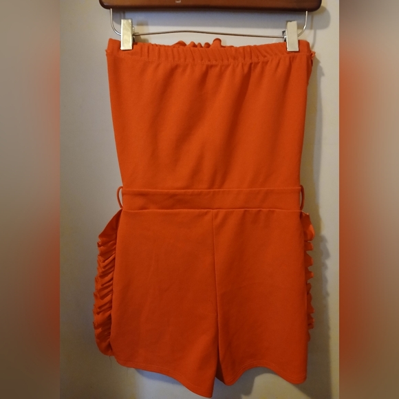 Pinklicious Orange Ruffle Romper - Picture 2 of 2